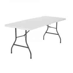 8 Foot Centerfold Folding White Table
