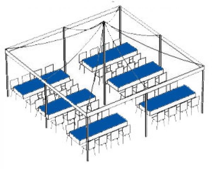 20x20 tent seating