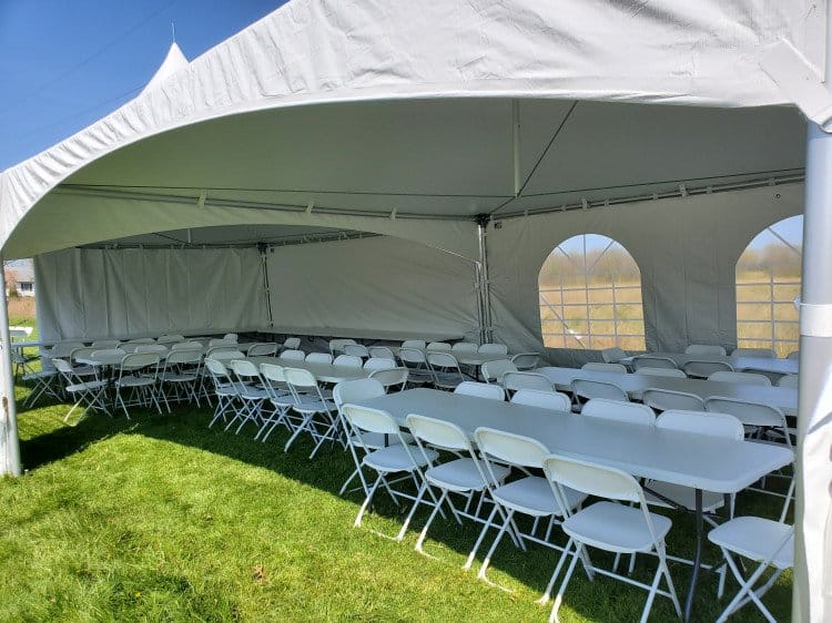 tent rental with walls