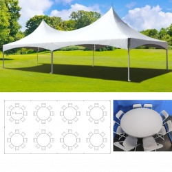 Tent Package up to 64 Guests (Round Tables)
